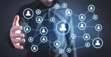 İş bağlantısı ve sosyal ağ.