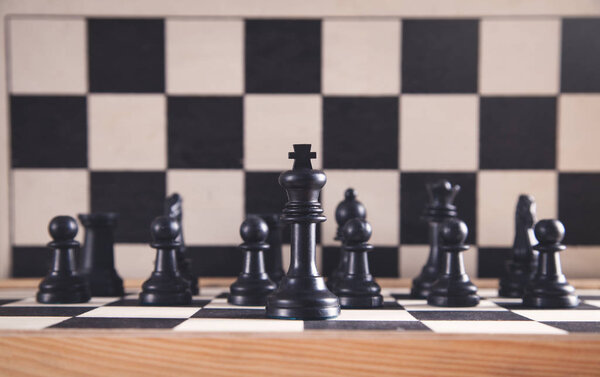 Chess. Intelligence game. Competition strategy concept
