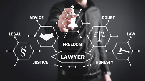 Koncepcja adwokata. Prawo i sprawiedliwość — Zdjęcie stockowe