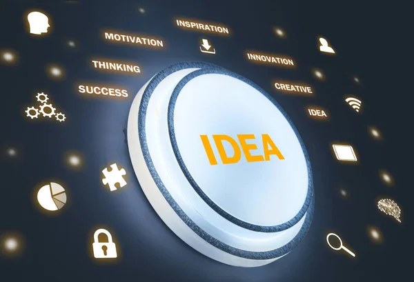 Idée. Inspiration, Technologie, Réseau, Innovation, Créativité , — Photo