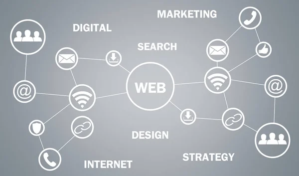 ウェブデザイン、ウェブ開発。インターネット, ネットワーク, 技術 — ストック写真
