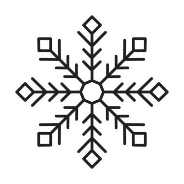 Kar tanesi ikonu. Kar izi, soğuk hava. Web tasarımı, sosyal medya ve baskıda kullanılabilir..