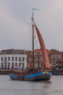 Kampen, Hollanda - 30 Mart 2018: Hasselter aak De Dager