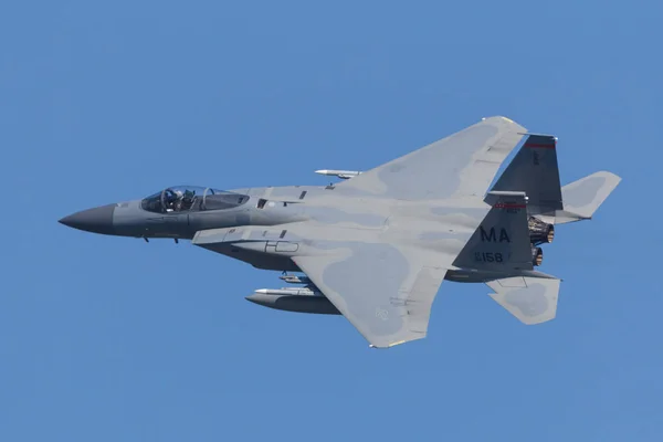 Leeuwarden, Países Bajos 18 de abril de 2018: Un F-15 de la USAF —  Fotos de Stock