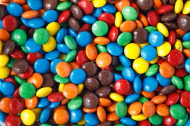 Bir arka plan olarak çeşitli çok renkli smarties