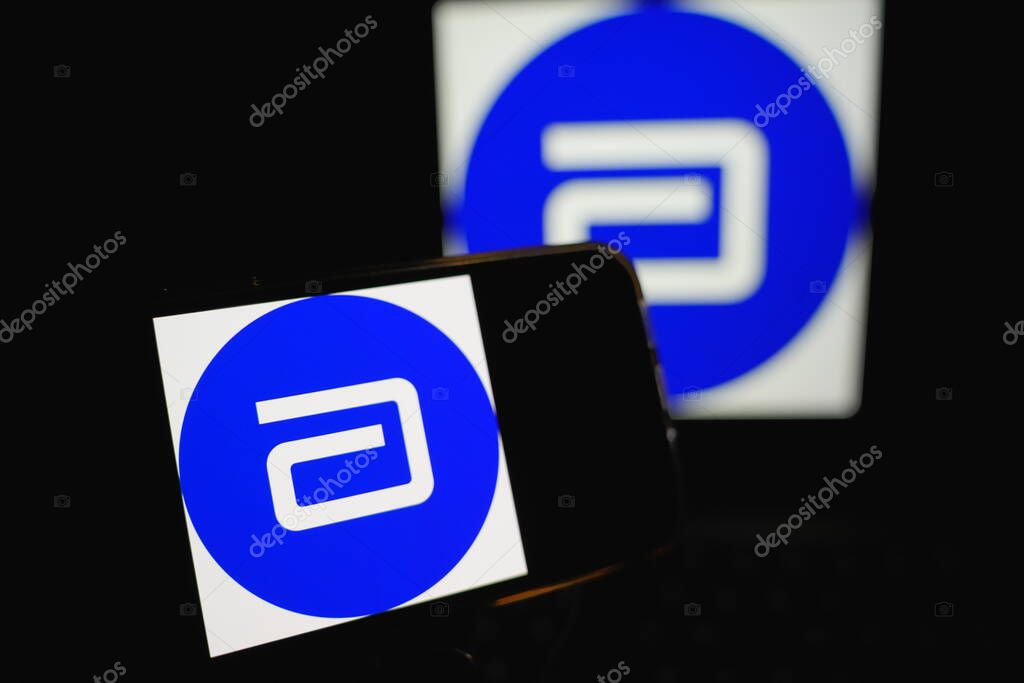 Roosendaal, The Netherlands - September 14, 2025: A mobile phone displaying the company logo of Abbott Laboratories.
