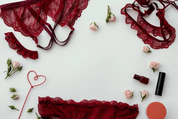 Dollars Red Lacy Underwear Isolated On Stock Photo 47581645