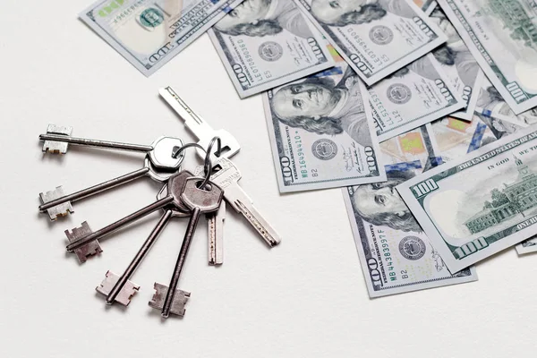 Anahtarlar, dolar. Satın alma özelliği, Emlak, emlakçı. Metin için özgür yer. Kavramı finans, yatırım, mevduat. 