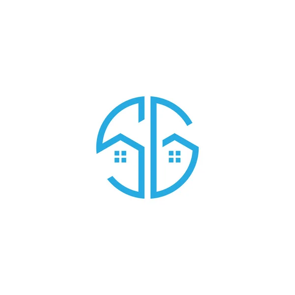 ilk harf Sg logo Emlak vektör