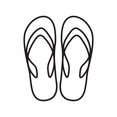 terlik anahattı kontur simge vektör