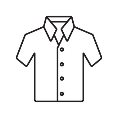 gömlek anahattı kontur simge vektör