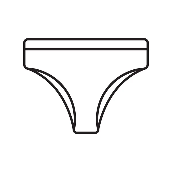 Panties Outline Stroke Icon Vector — Stock Vector