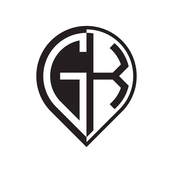 Початковий Логотип Шпильки Літери Чорний — стоковий вектор