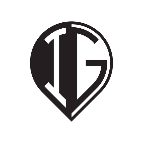Початковий Логотип Шпильки Літери Чорний — стоковий вектор