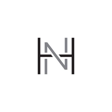 mektup Nh logo vektör
