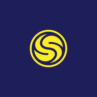 Soyut mektup S daire logo 