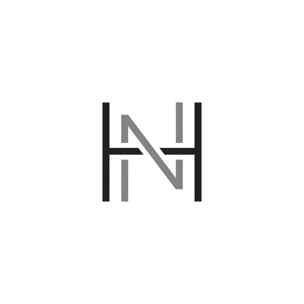 mektup Nh logo vektör