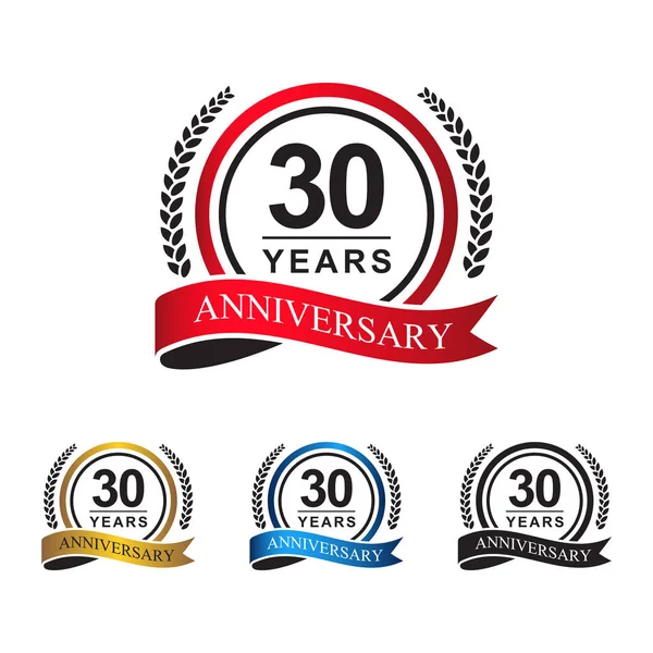 30º Aniversario Años Círculo Cinta — Vector de stock