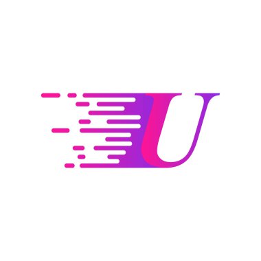 İlk Harf U hızlı hareket logosu