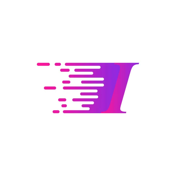 Initialt Märker Jag Snabbt Flytta Logotyp — Stock vektor