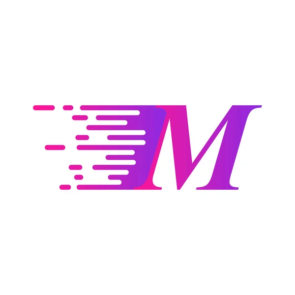 Letra Inicial Movimiento Rápido Logo — Vector de stock