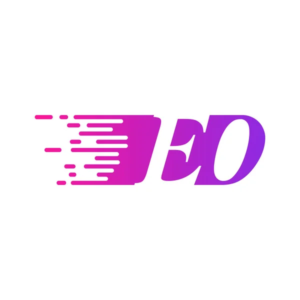 Eerste Brief Logo Beweegt Snel — Stockvector