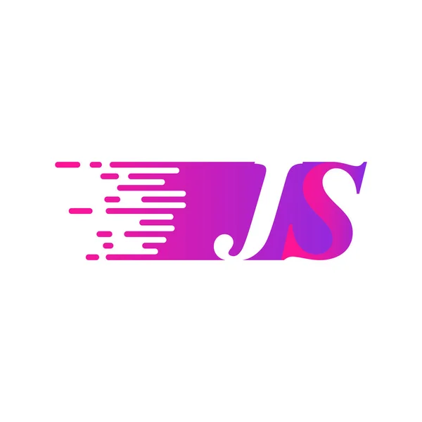 Litery Początkowe Logo Porusza Się Szybko — Wektor stockowy