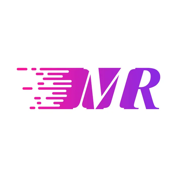 Letra Inicial Logo Mueve Rápido — Vector de stock