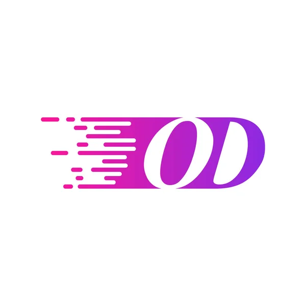 Harf Logo Hızlı Hareket Eder — Stok Vektör