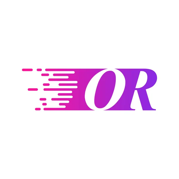Lettre Initiale Logo Déplace Rapidement — Image vectorielle