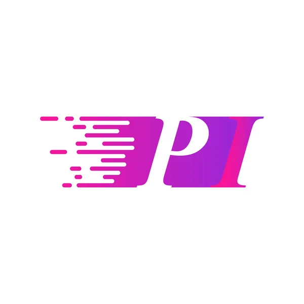 Anfangsbuchstabe Logo Bewegt Sich Schnell — Stockvektor
