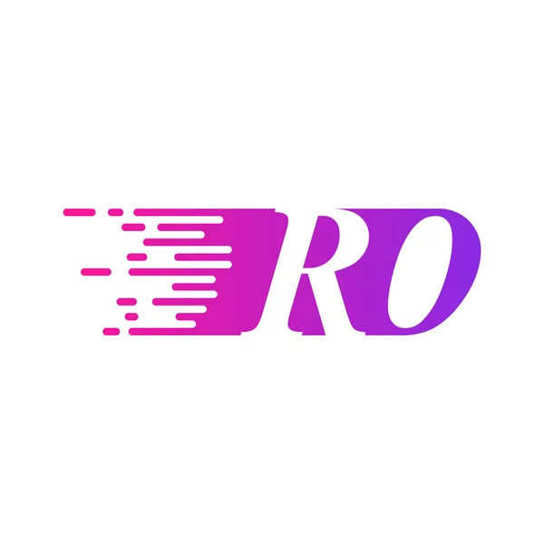 Lettre Initiale Logo Déplace Rapidement — Image vectorielle