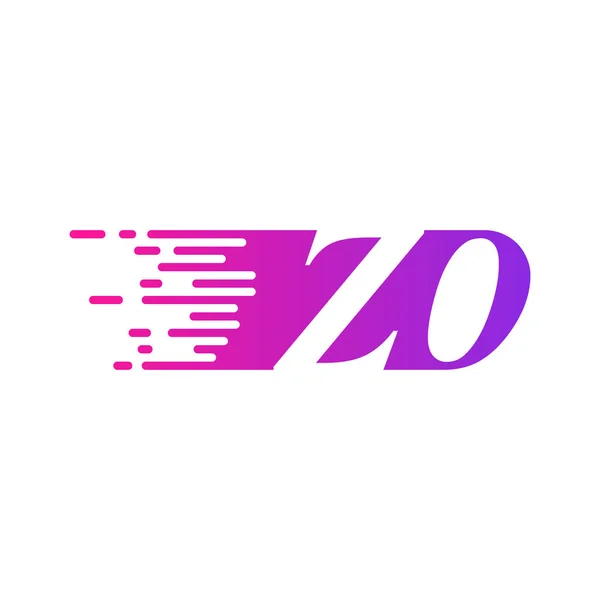 Logo Iniziale Lettera Muove Veloce — Vettoriale Stock
