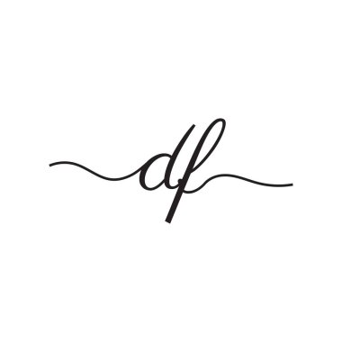 el yazısı harfleri logo vektör