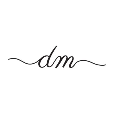 el yazısı harfleri logo vektör