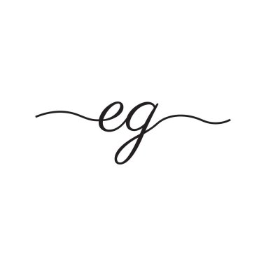 el yazısı harfleri logo vektör