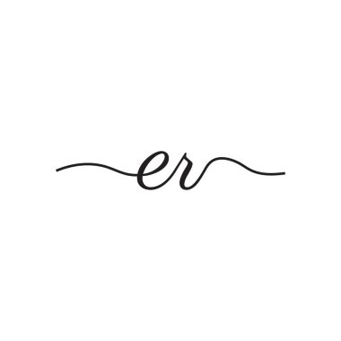 el yazısı harfleri logo vektör