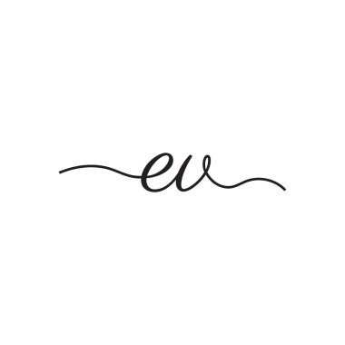 el yazısı harfleri logo vektör