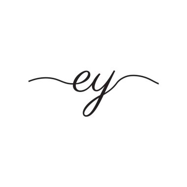 el yazısı harfleri logo vektör