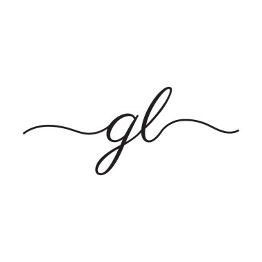 el yazısı harfleri logo vektör