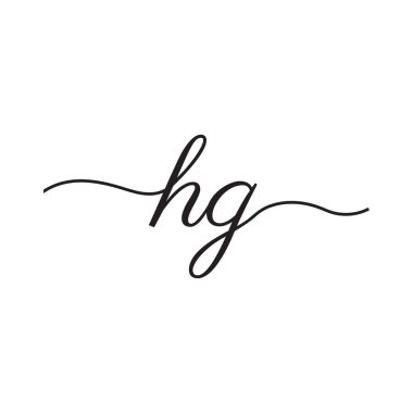el yazısı harfleri logo vektör