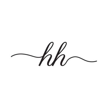 el yazısı harfleri logo vektör