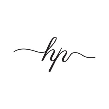 el yazısı harfleri logo vektör