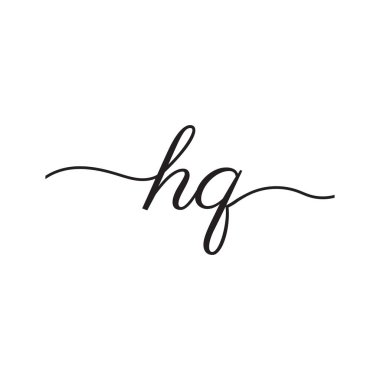 el yazısı harfleri logo vektör