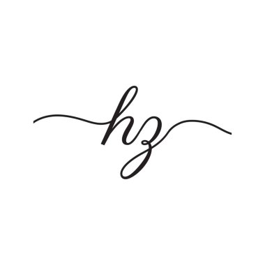 el yazısı harfleri logo vektör