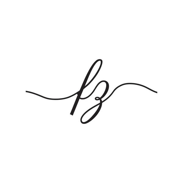 Handschrift Buchstaben Vektor Logo — Stockvektor