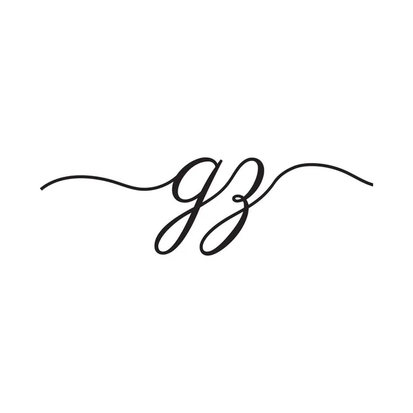 Handschrift Brieven Vector Logo — Stockvector