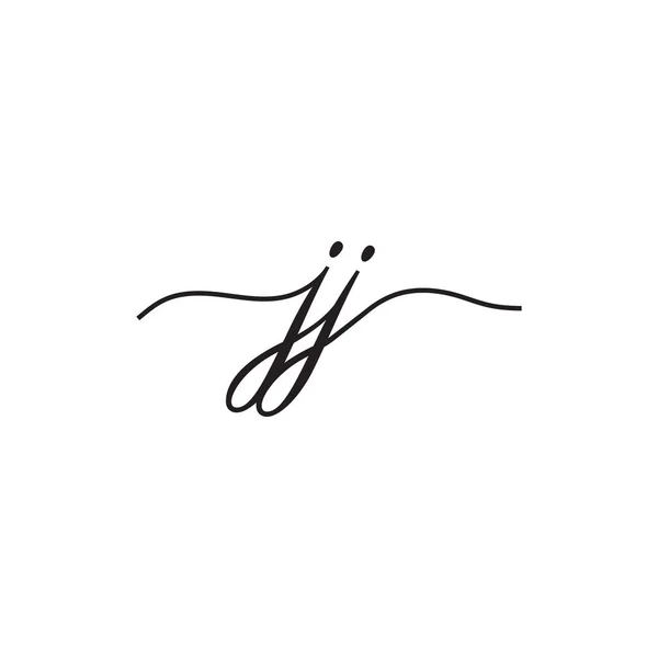 Handschrift Buchstaben Vektor Logo — Stockvektor