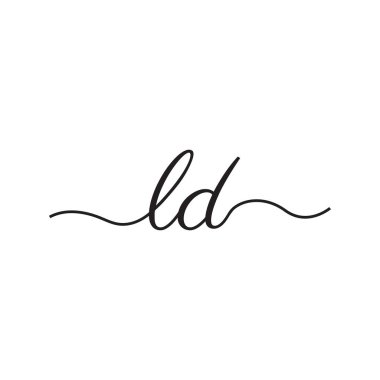 el yazısı harfleri logo vektör