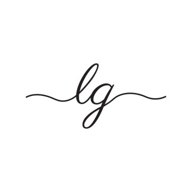 el yazısı harfleri logo vektör